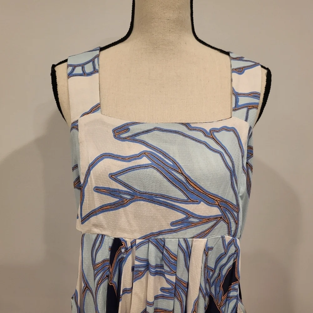 Anthropologie/Elegant Blue and White Maxi Dress - Picture 7 of 7